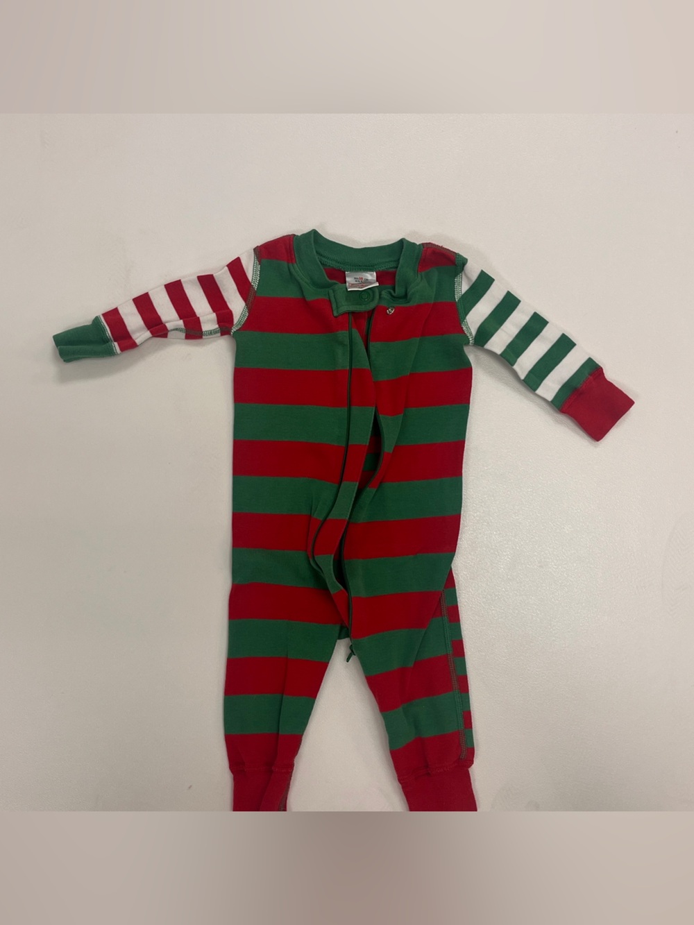 Hanna Andersson Christmas Red & Green Striped Pajamas